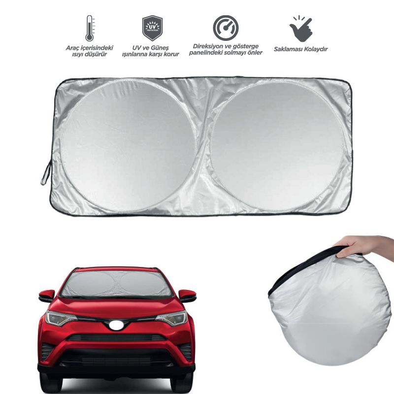 Promosyon Katlanabilir Metalize Güneşlik