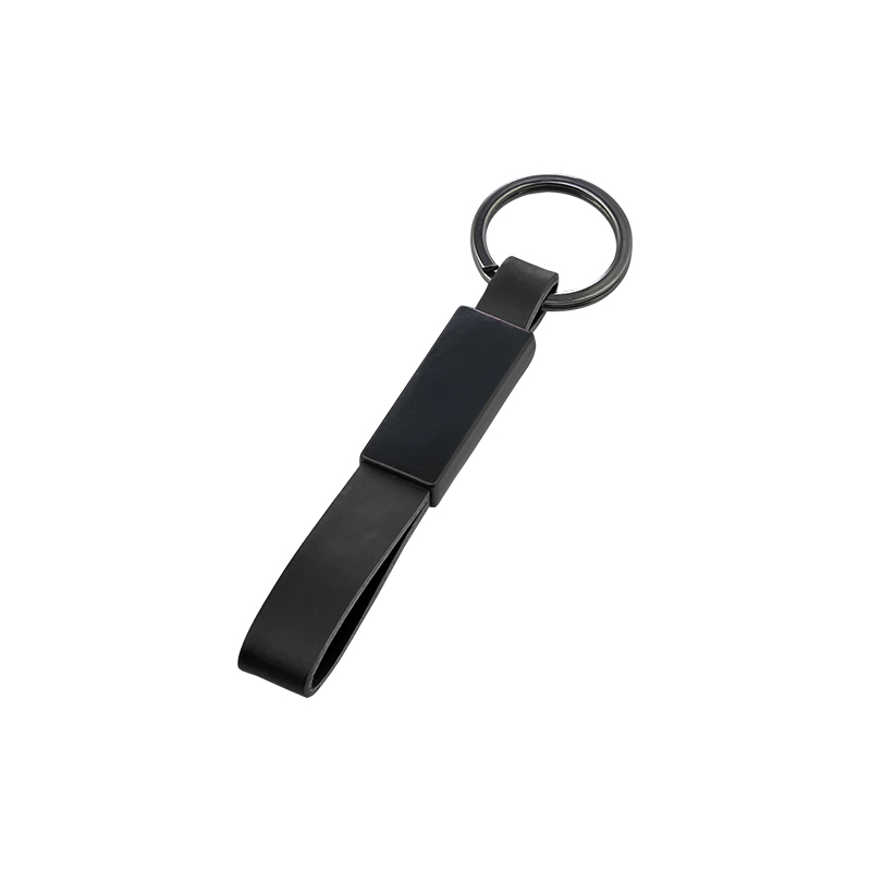 Promosyon Çift Taraflı Metal Suni̇ Deri̇ Anahtarlık