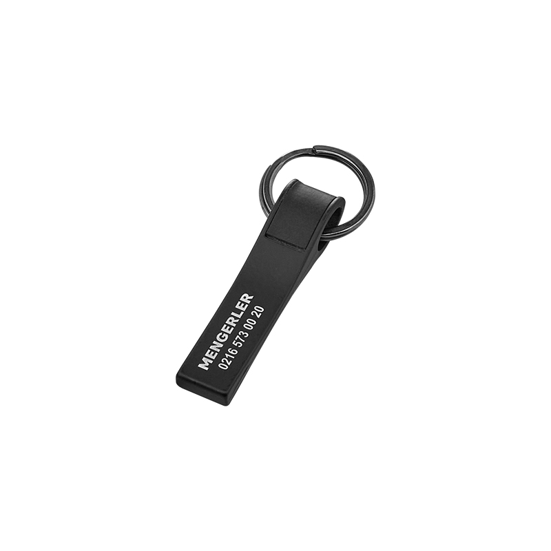 Promosyon Çift Taraflı Metal Suni̇ Deri̇ Anahtarlık