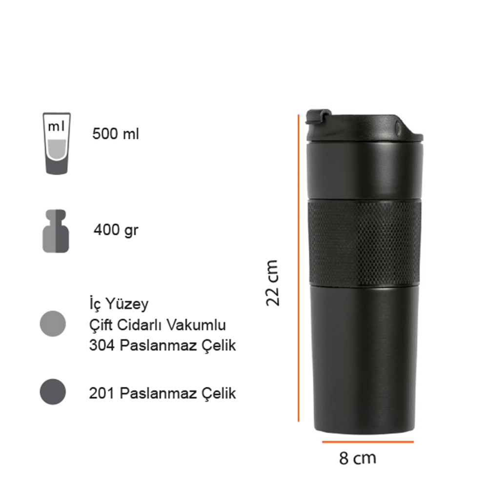 Promosyon Frenchpress Termos Bardak 500 ml