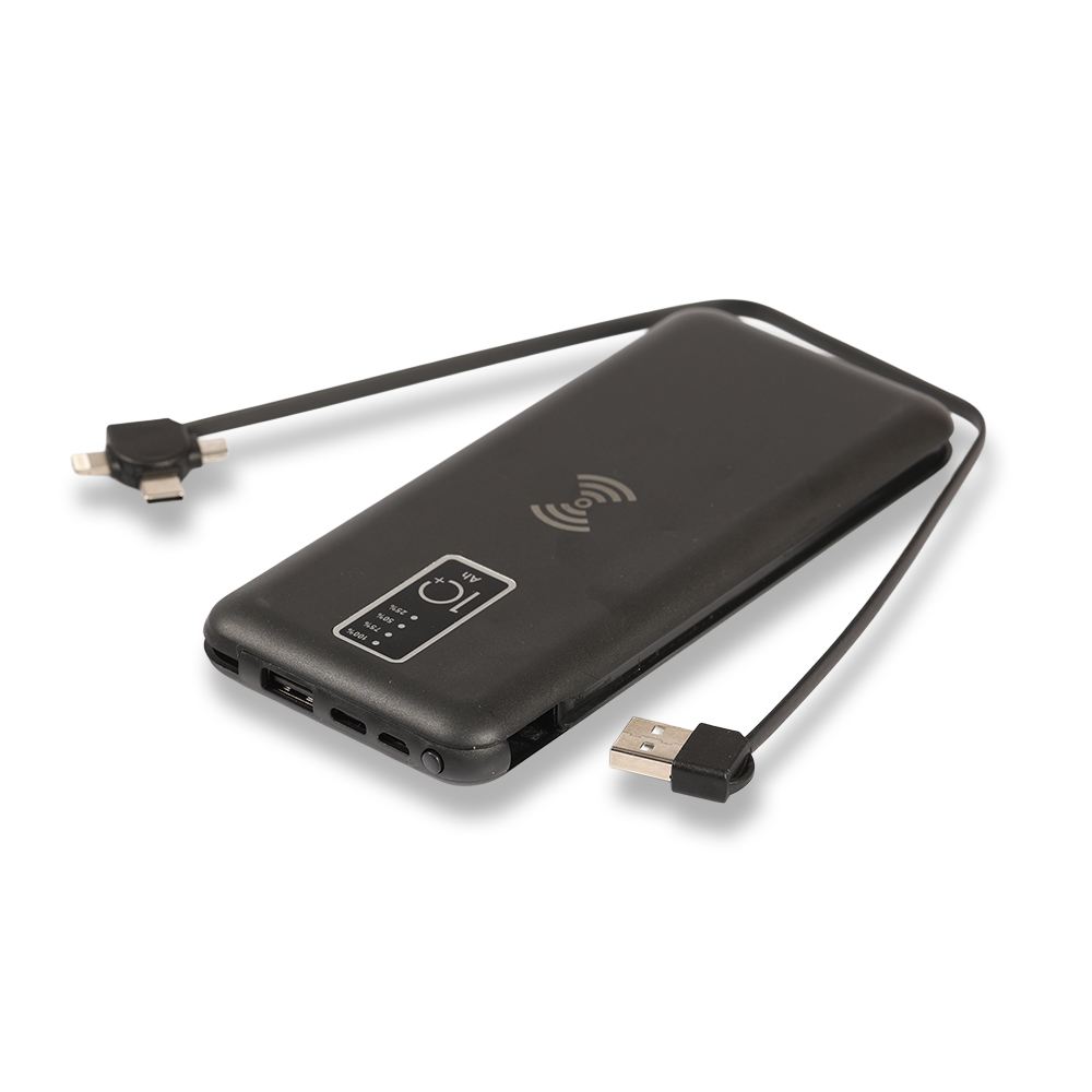Promosyon Dahili Kablolu Wireless Powerbank 10000 mAh