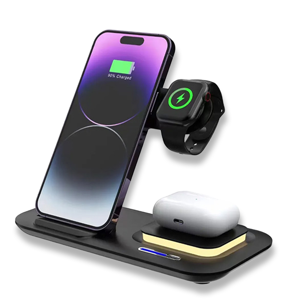 Promosyon Kablosuz Şarj Standı (Telefon, Saat, Kulaklık)