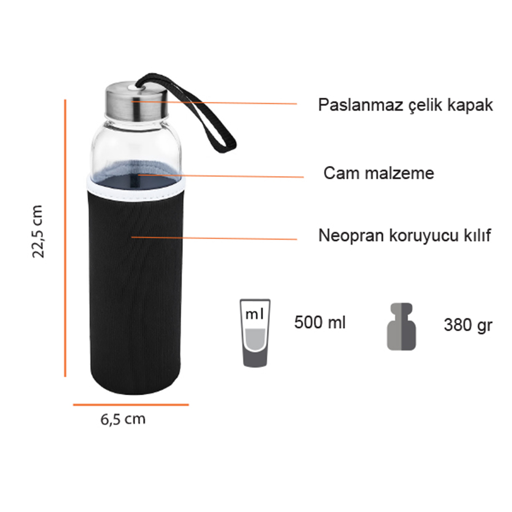 Promosyon Cam Matara 500 ml