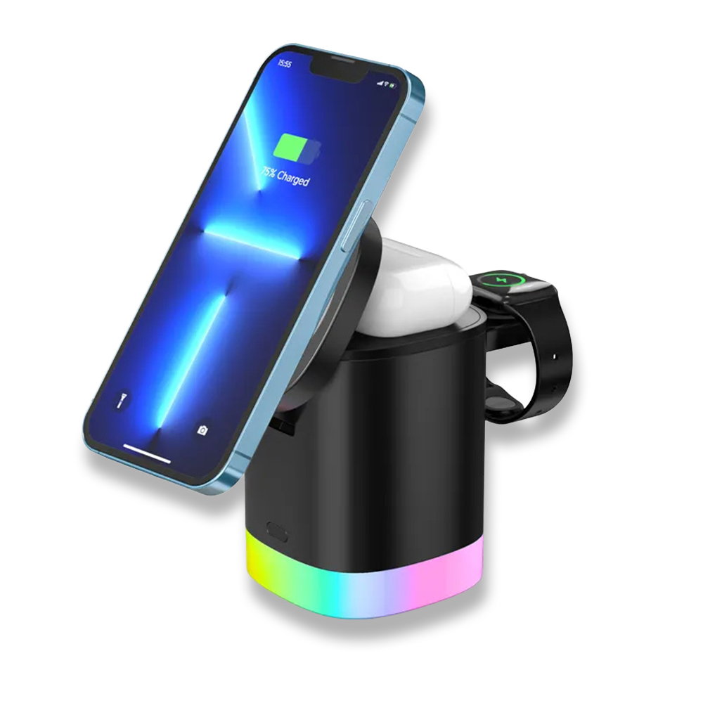 Promosyon Kablosuz Şarj Standı (Telefon, Saat, Kulaklık)