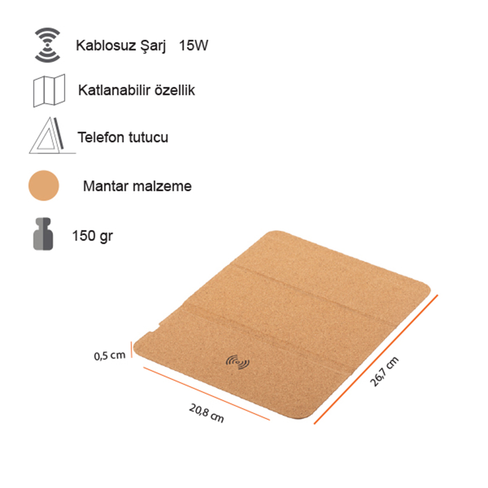 Promosyon Kablosuz Şarj Mousepad
