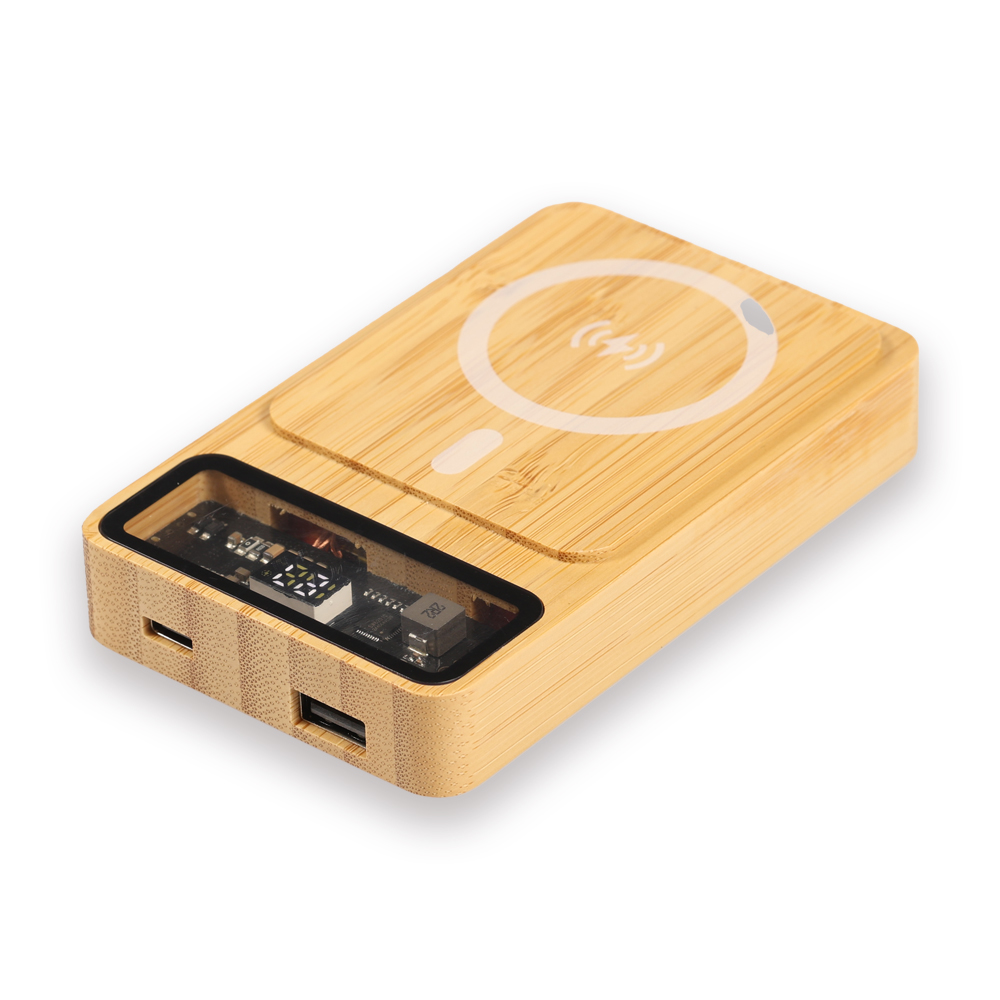 Promosyon Işıklı Logo Bambu Magsafe 10000 mAh