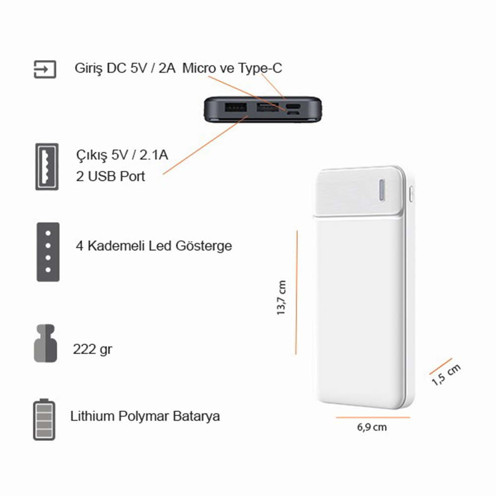Promosyon Powerbank 10000 mAh
