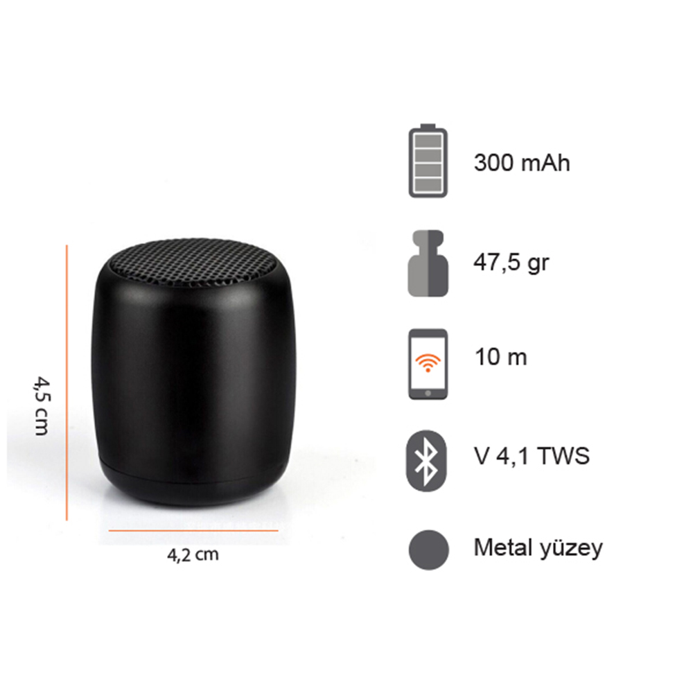 Promosyon Mini Metal Kablosuz Hoparlör