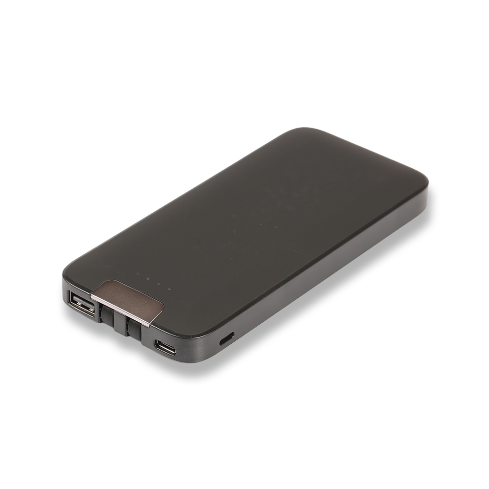 Promosyon Işıklı Logo Dahili Kablolu Powerbank 10000 mAh