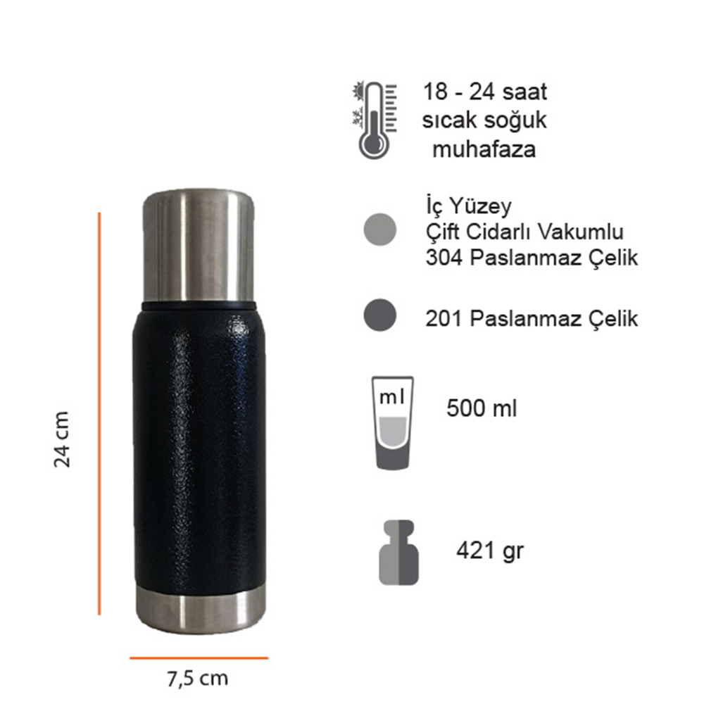 Promosyon Termos 500 ml (24 Saat Isı Koruma)