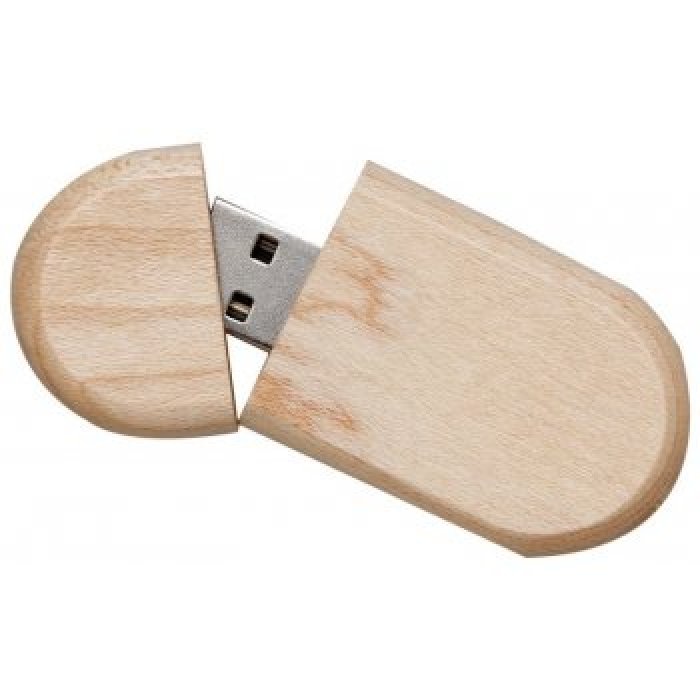 Promosyon KDA-1111-OVAL AHŞAP USB BELLEK