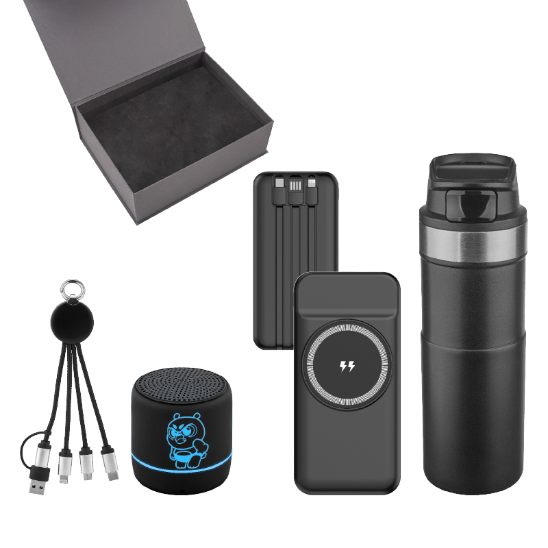 Promosyon Powerbank & Kablo & Hoparlör & Termos Set