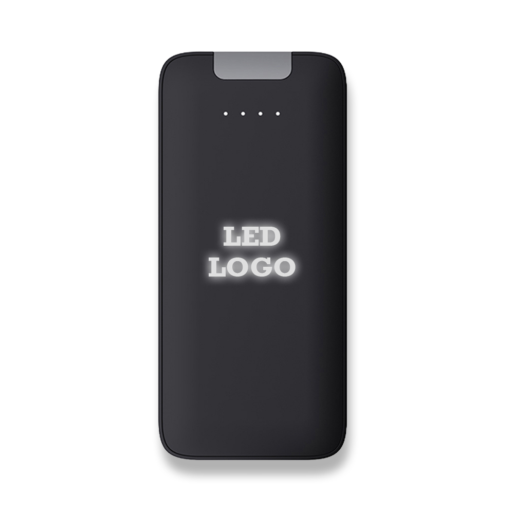 Promosyon Işıklı Logo Dahili Kablolu Powerbank 10000 mAh